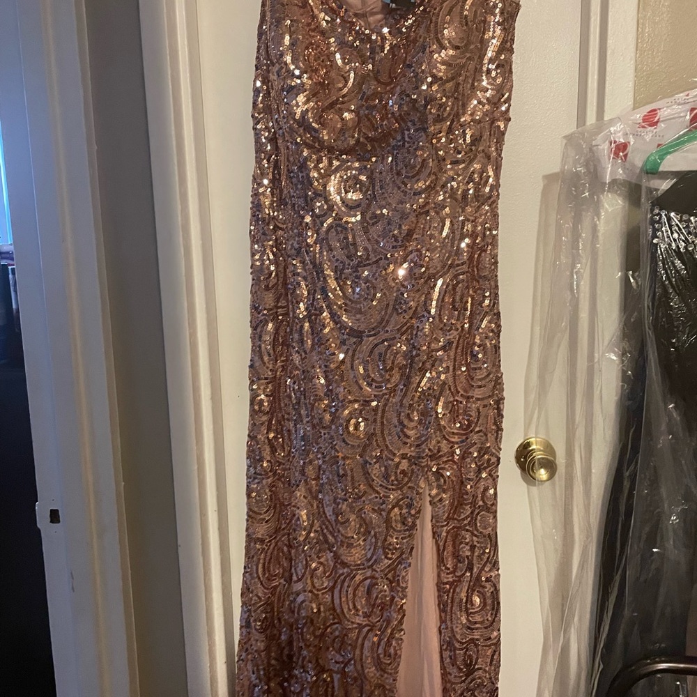 Rose Gold Sequence evening gown